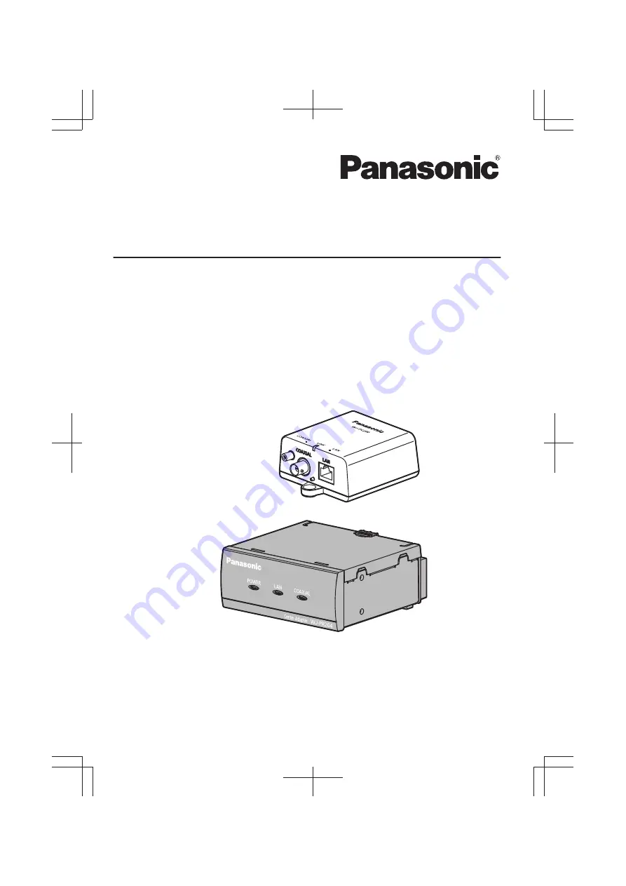 Panasonic WJ-PR204 Operating Instructions Manual Download Page 1