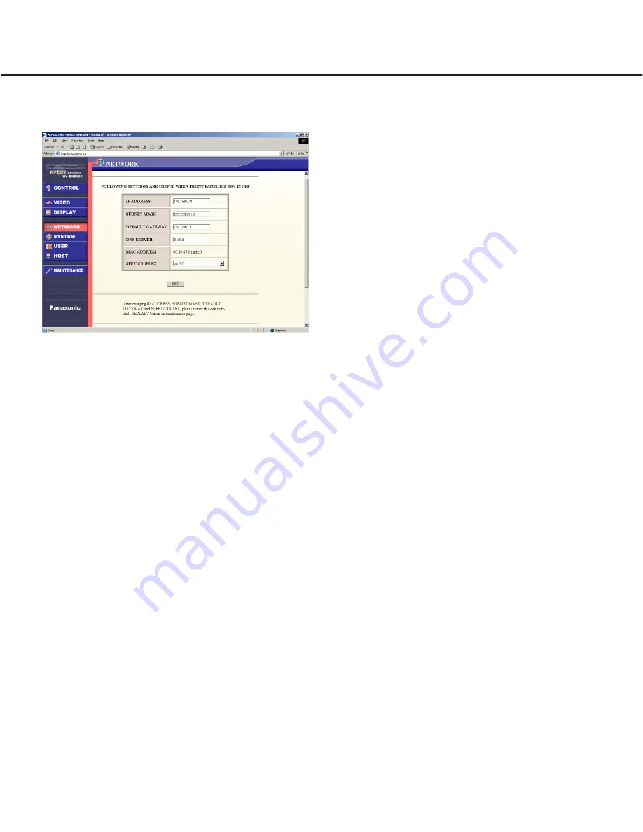 Panasonic WJGXE900 - MPEG2 ENCODER Operating Instructions Manual Download Page 73