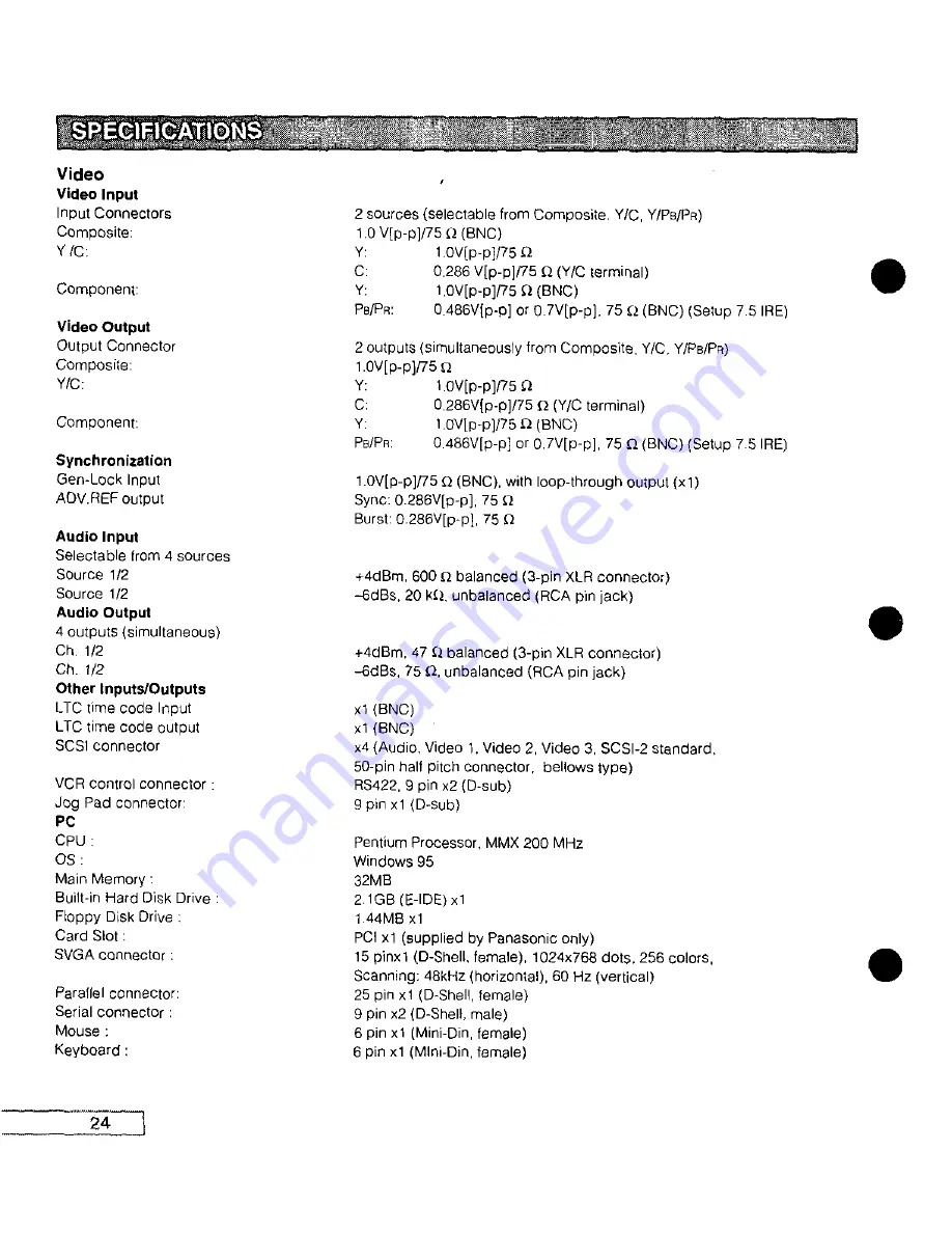 Panasonic WJMX1200AK - WORK STATION MAIN Скачать руководство пользователя страница 26