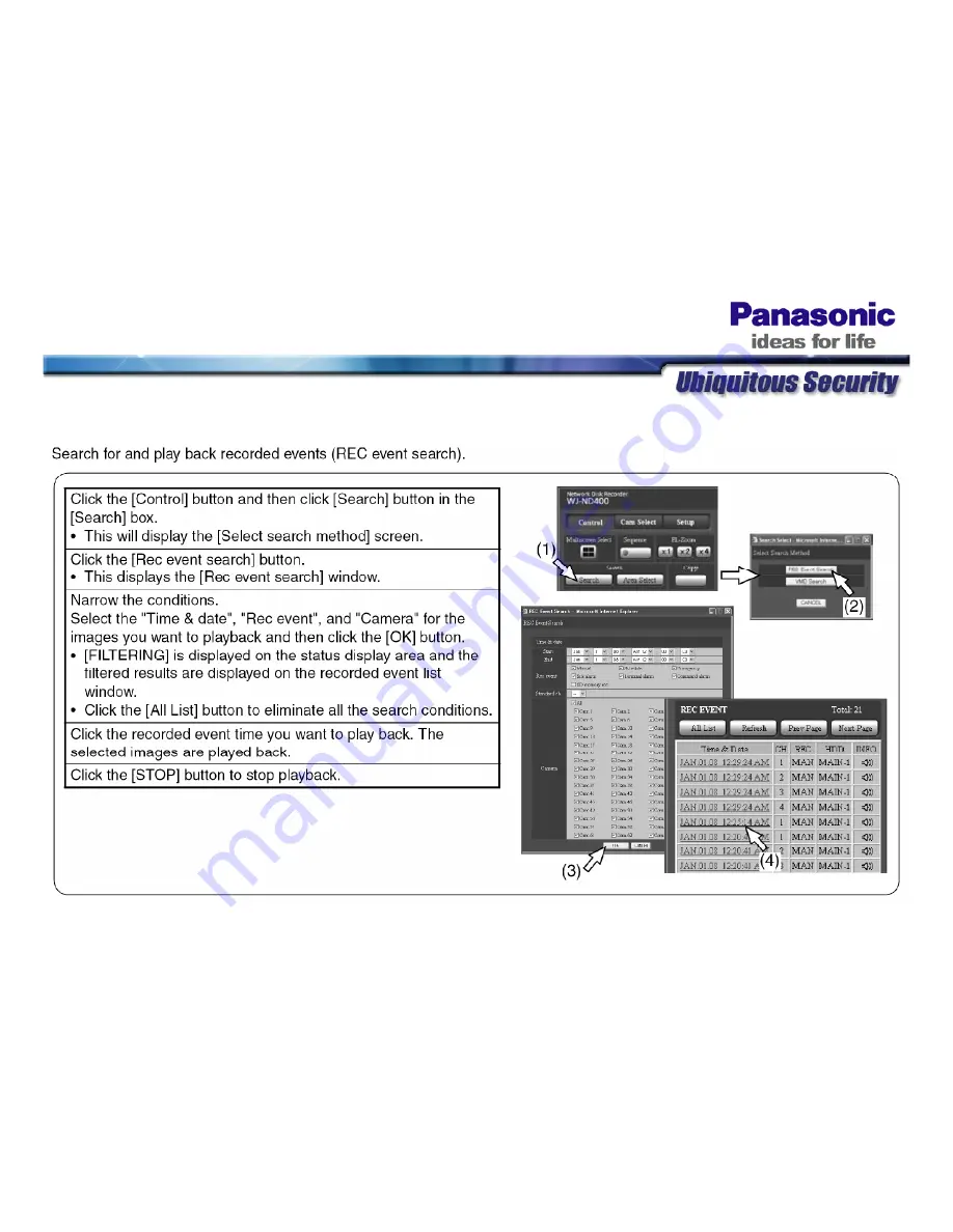 Panasonic WJND400 - NETWORK DISK RECORDER Reference Material Download Page 14