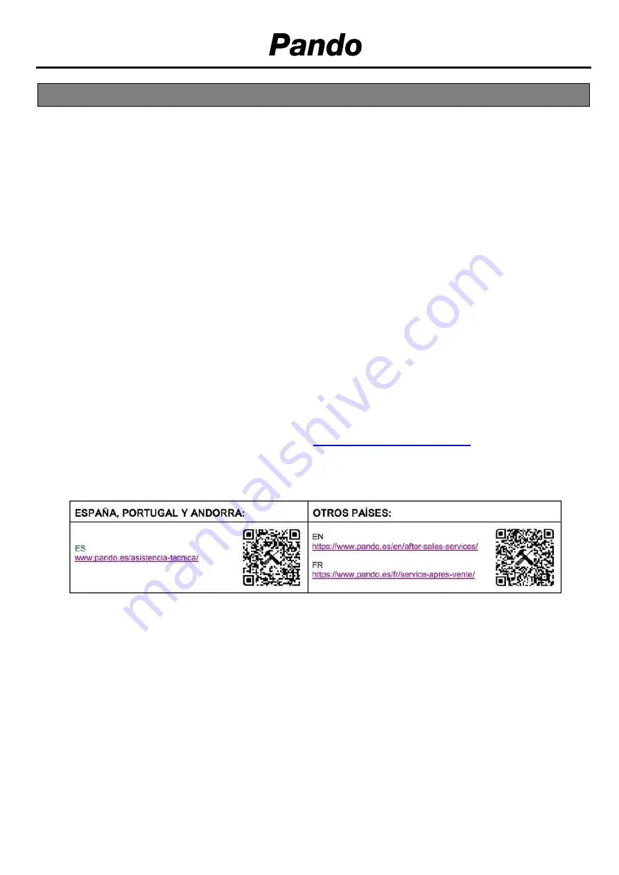 Pando V.3000 N ECO Installation Manual Download Page 46