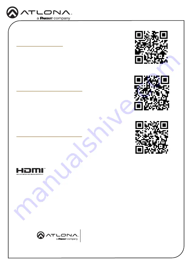 Panduit ATLONA AT-HDR-CAT-4 Installation Manual Download Page 8