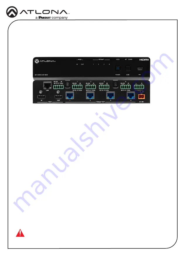 Panduit ATLONA AT-HDR-CAT-4ED Installation Manual Download Page 1