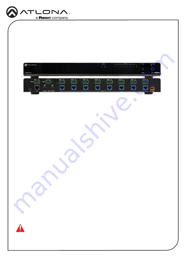 Panduit ATLONA AT-HDR-CAT-8 Installation Manual Download Page 1