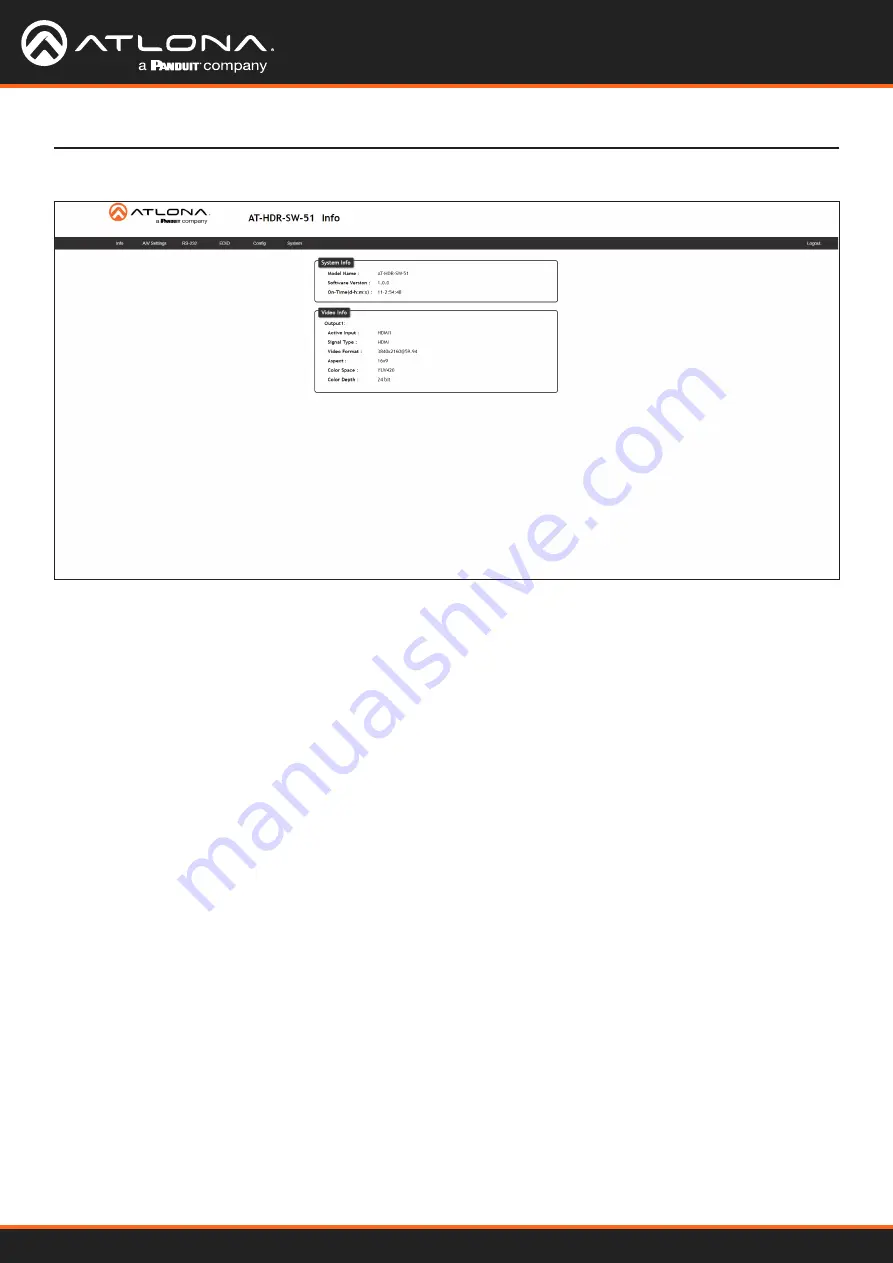 Panduit ATLONA AT-HDR-SW-51 Manual Download Page 42