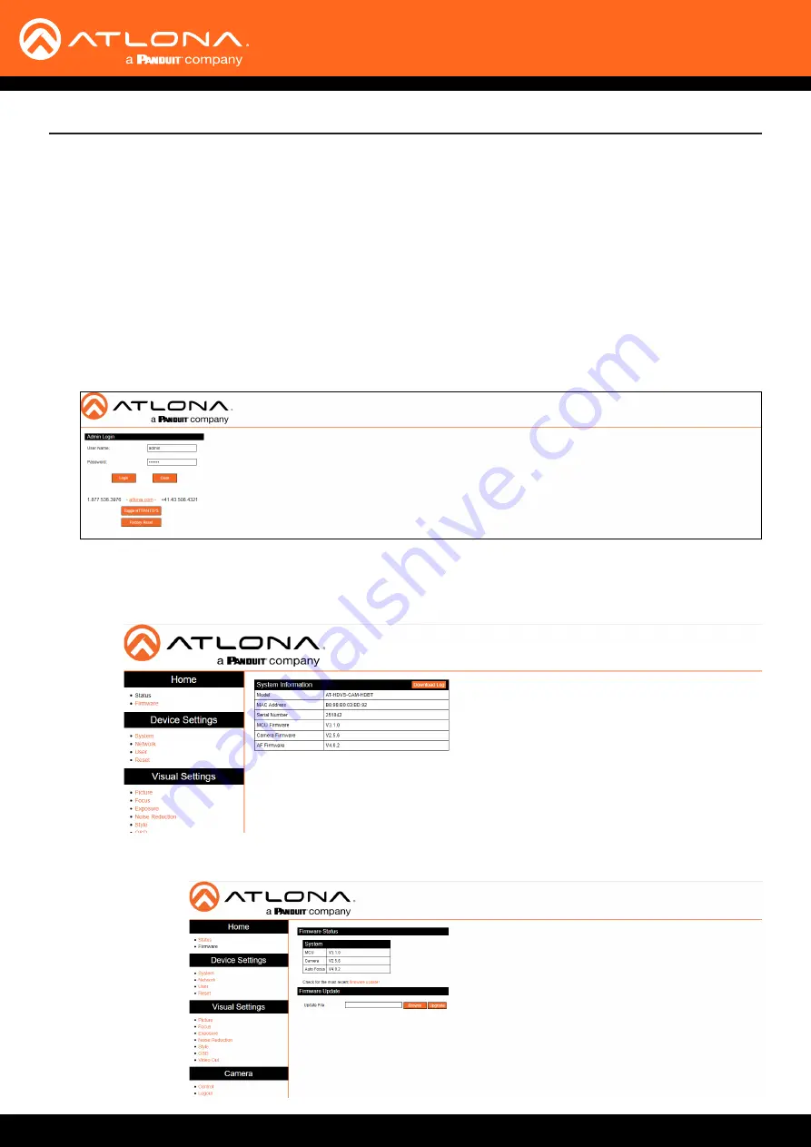 Panduit ATLONA AT-HDVS-CAM-HDBT Manual Download Page 23