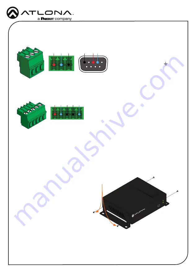 Panduit Atlona AT-UHD-EX-70C-RX Installation Manual Download Page 3