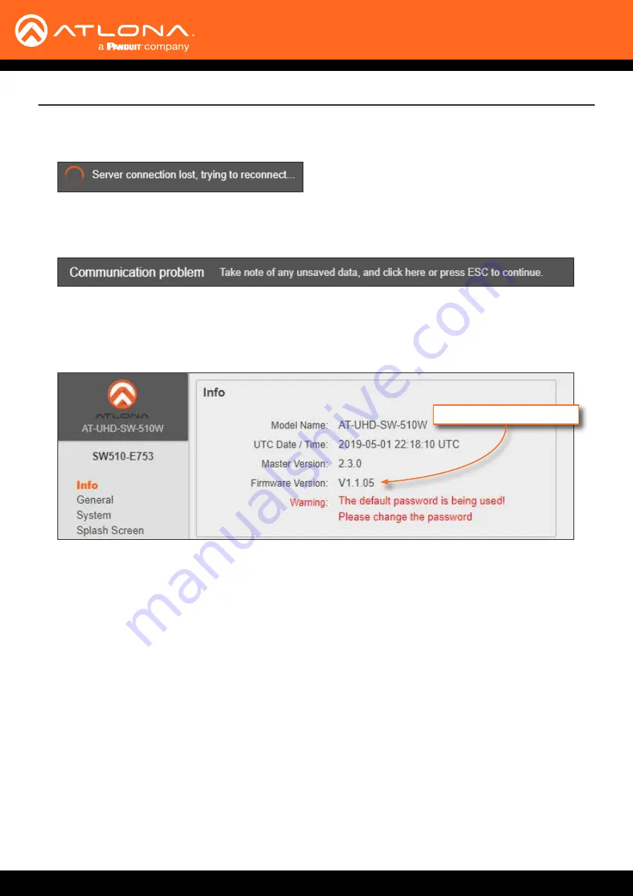 Panduit Atlona AT-UHD-SW-510W Manual Download Page 109