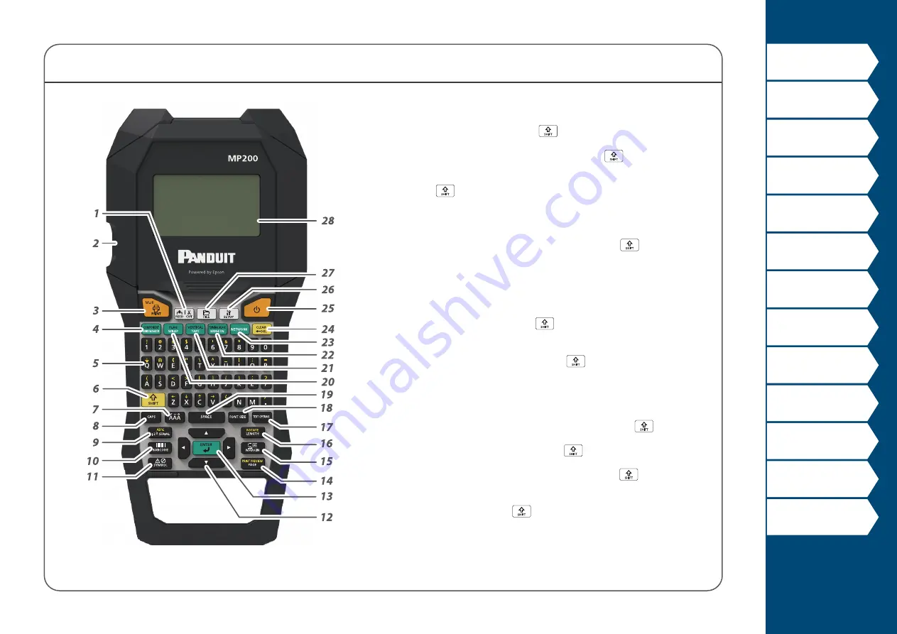 Panduit MP200 Скачать руководство пользователя страница 5