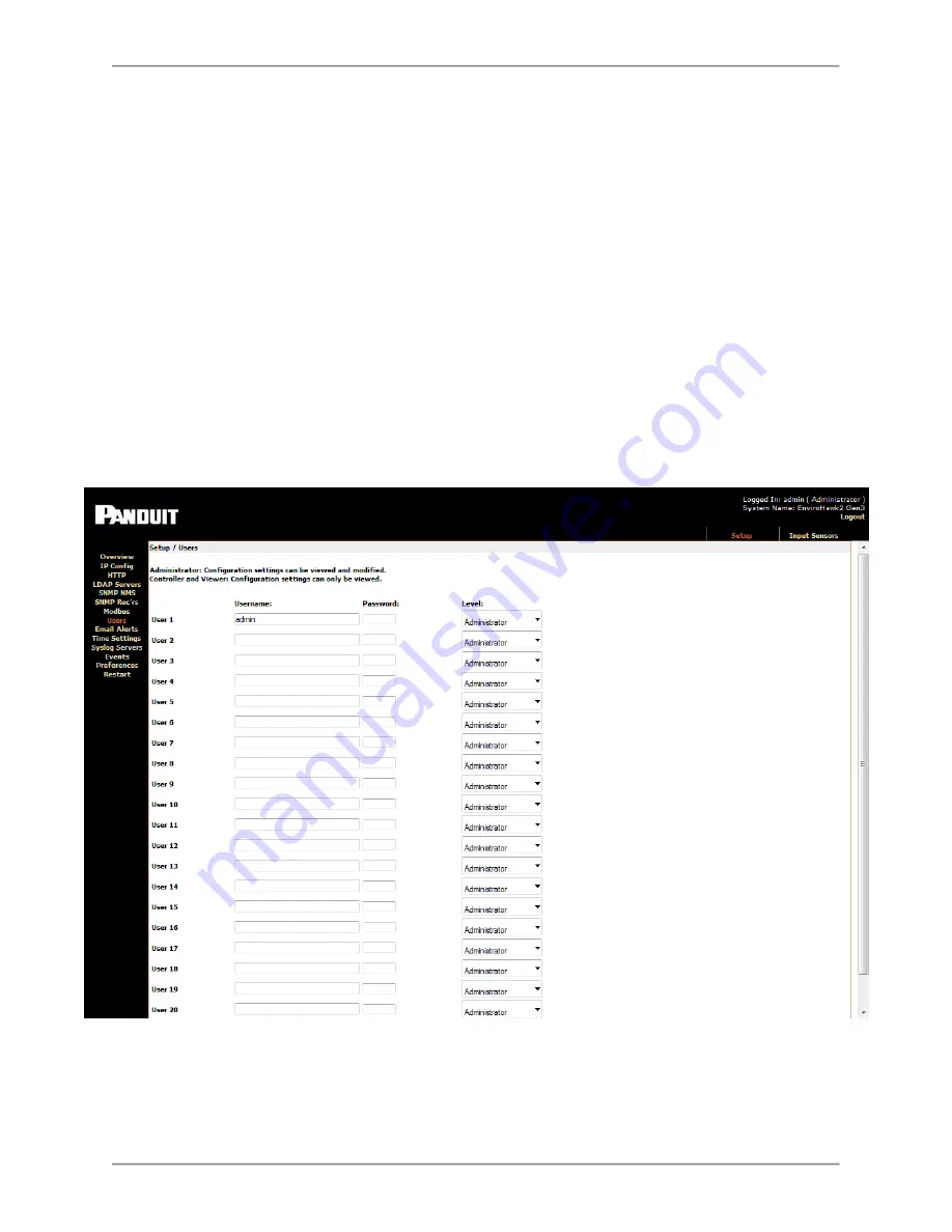 Panduit SmartZone E24 User Manual Download Page 20