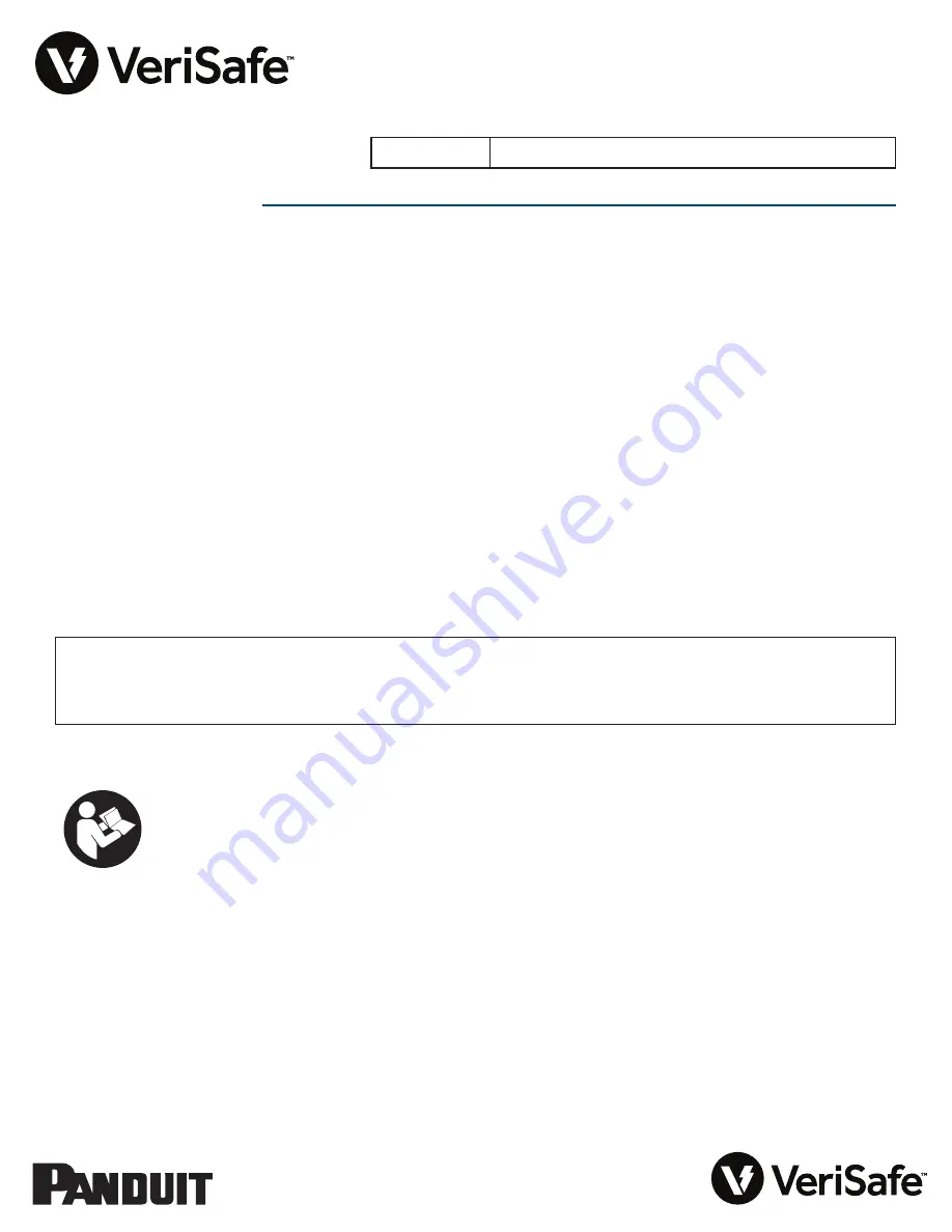 Panduit VerySafe VS2-AVT Series Instruction Manual Download Page 1