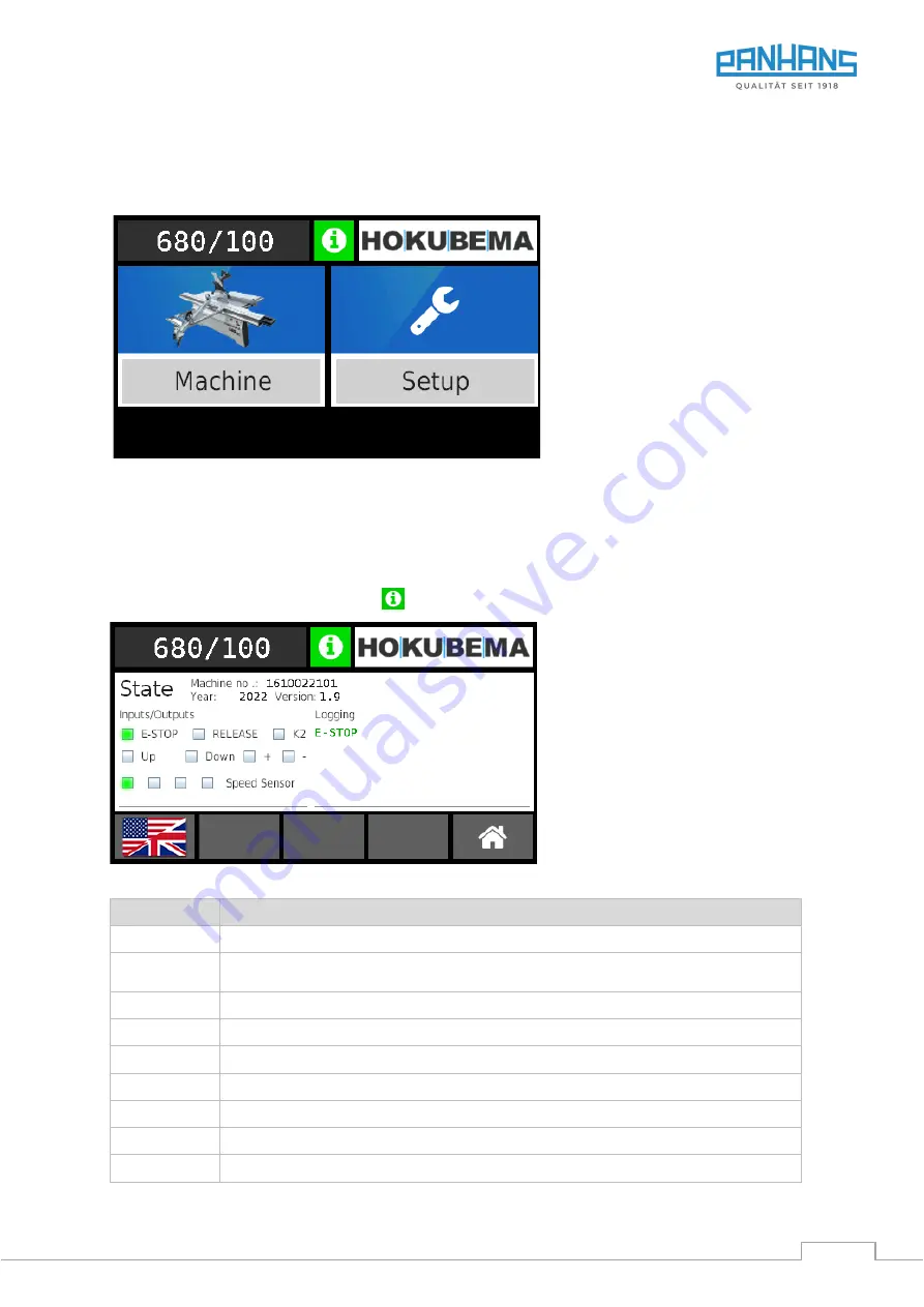 PANHANS 680 100 Operating Manual Download Page 44