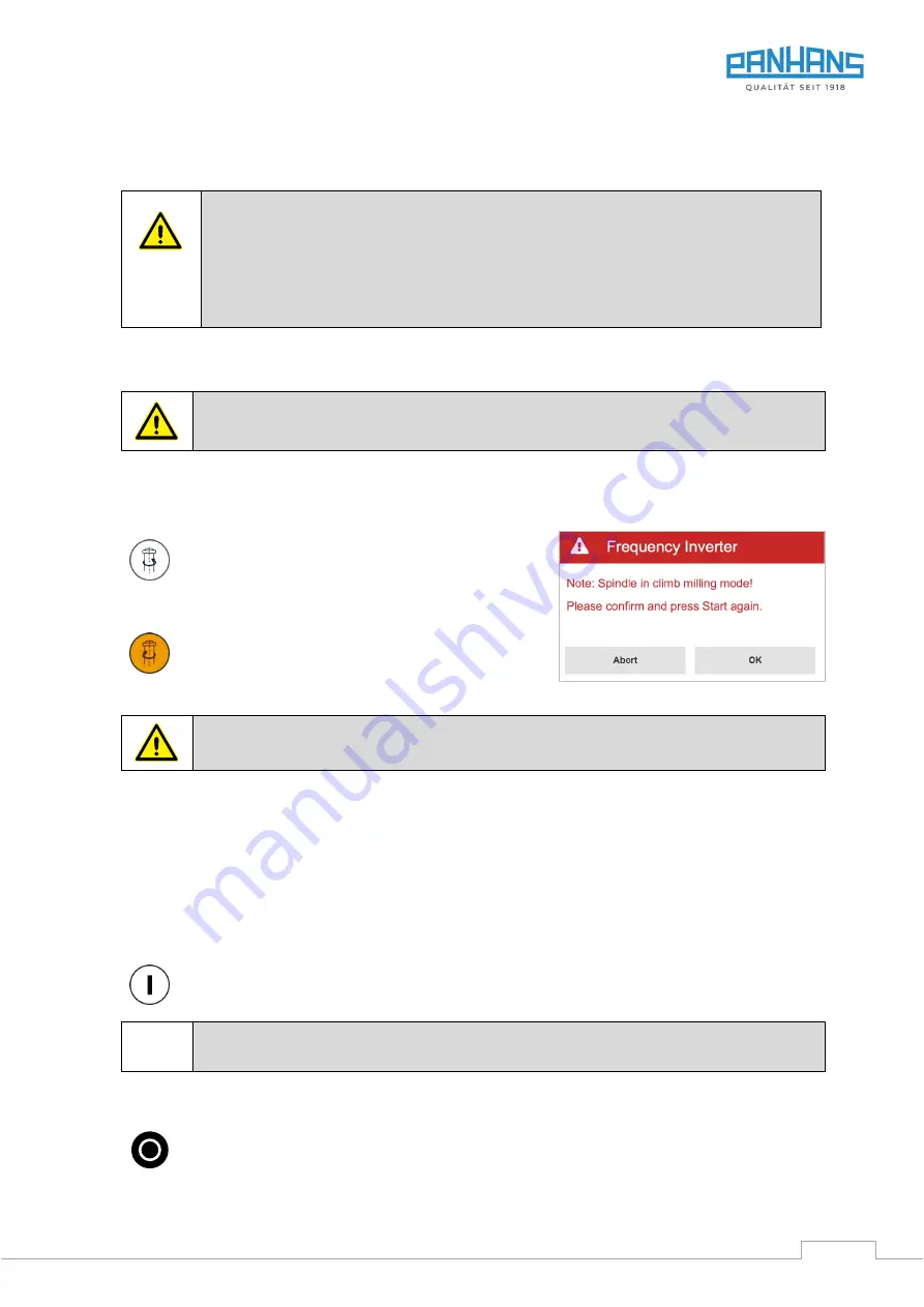 PANHANS Ultimo-Touch 245/100 Operating Manual Download Page 31