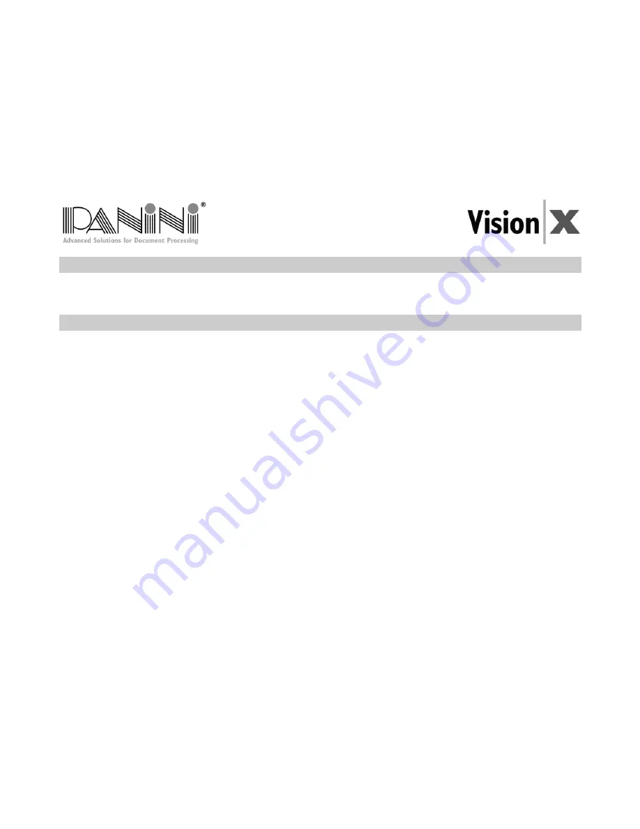 Panini Vision X Operator'S Manual Download Page 61