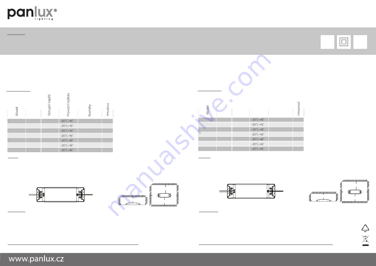 Panlux DRT006/350 Instructions Download Page 1