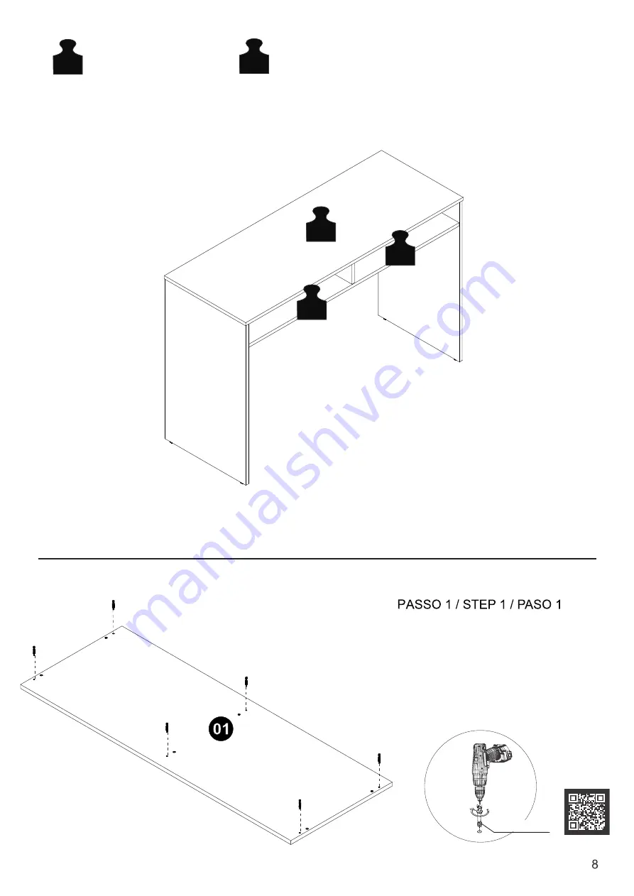 Panorama Moveis BC 82 Assembly Instructions Manual Download Page 8