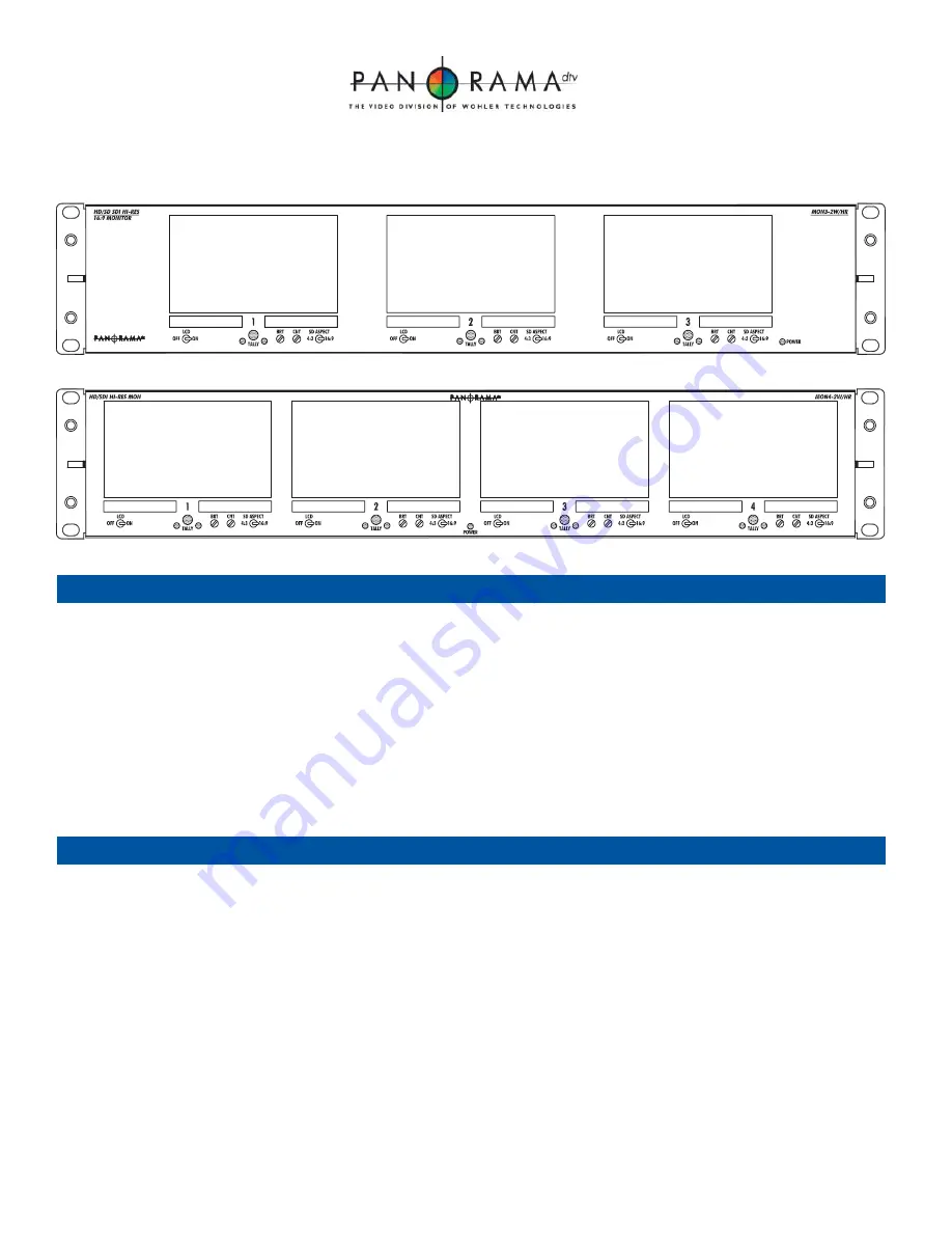 Panorama MON3-2W/HR User Manual Download Page 4