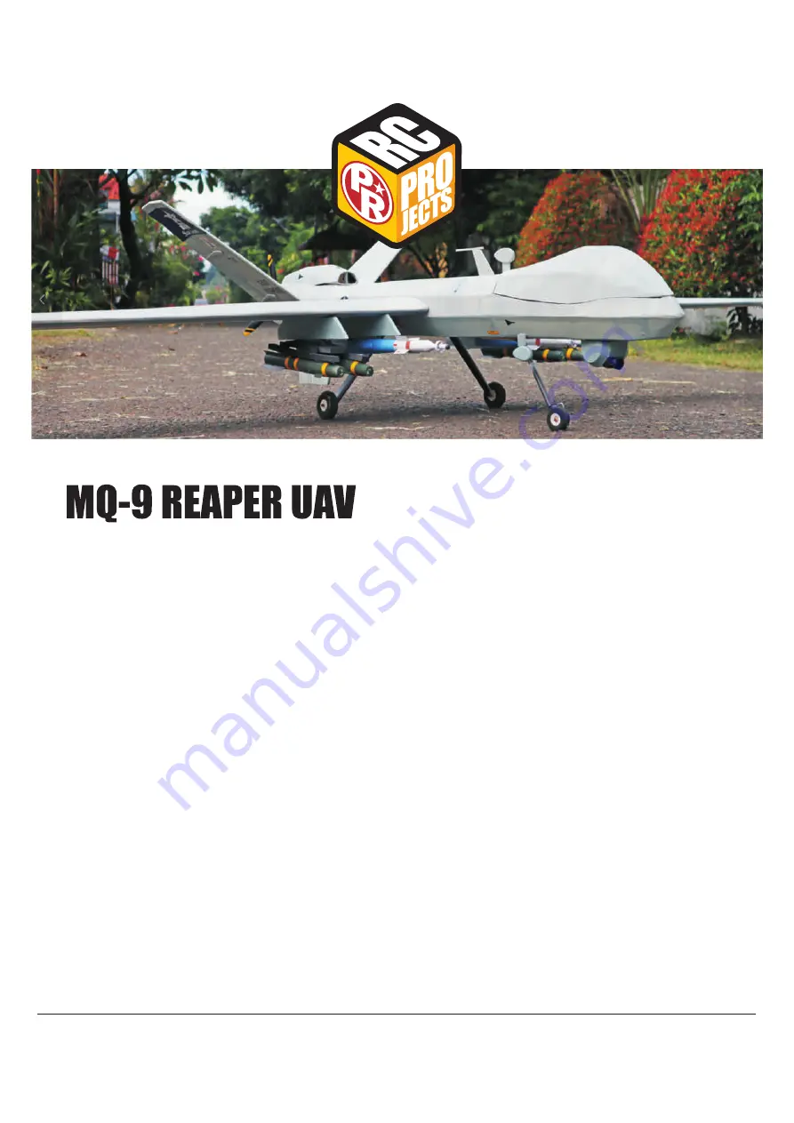 Paper Replika MQ-9 Reaper UAV Manual Download Page 1