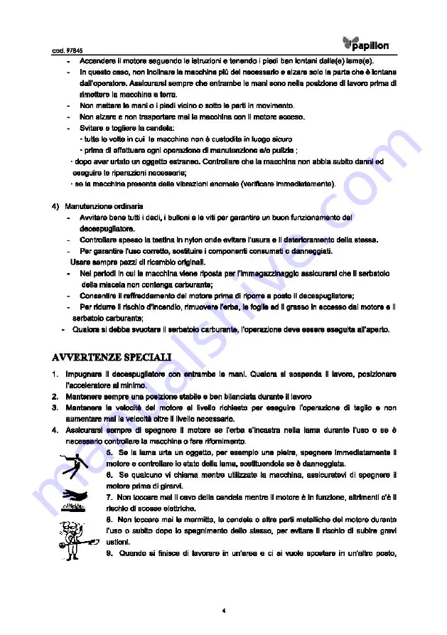 PAPILLON MULTICUTTER 33N Instruction Manual Download Page 4