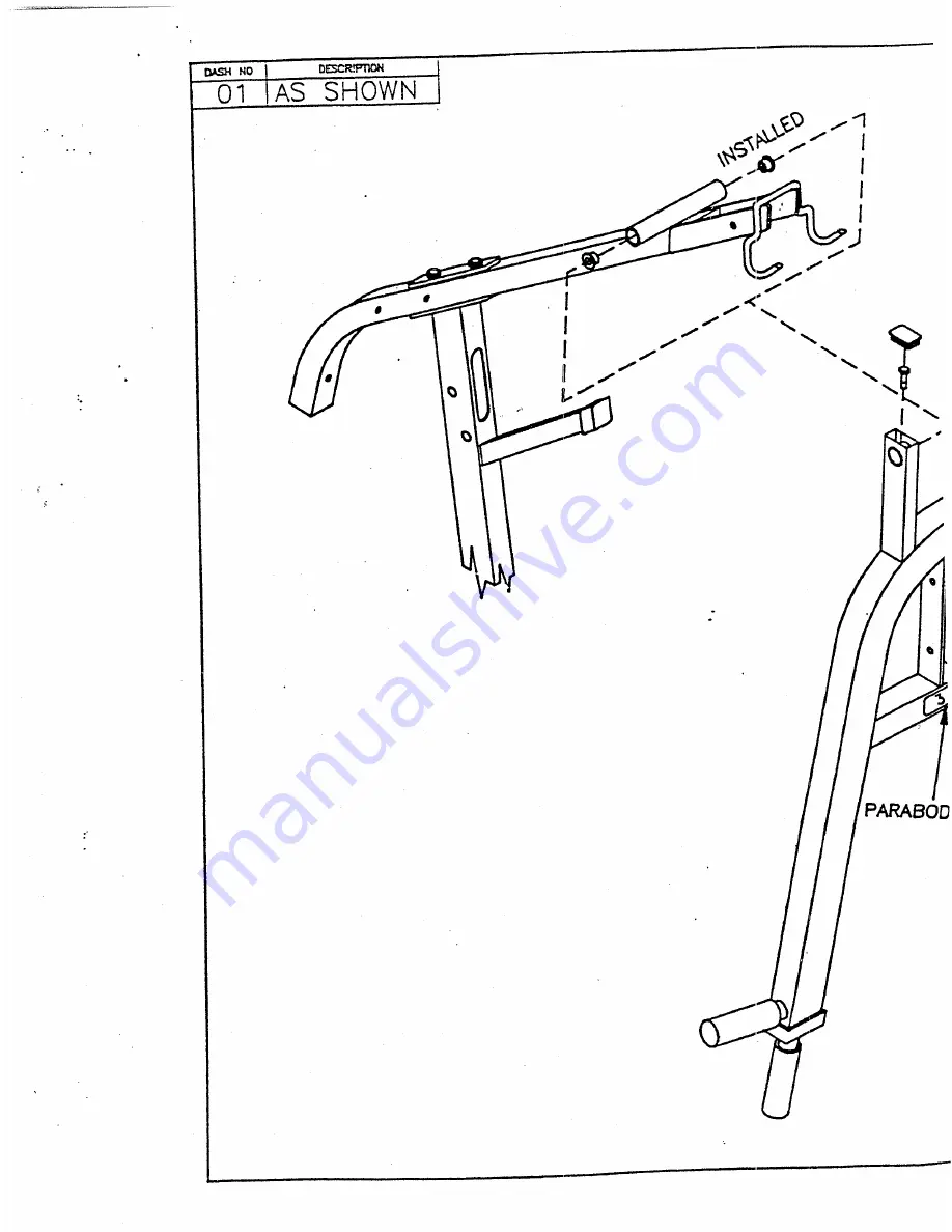 ParaBody 350 HOME GYM Product Assembly Instruction Sheets Download Page 18