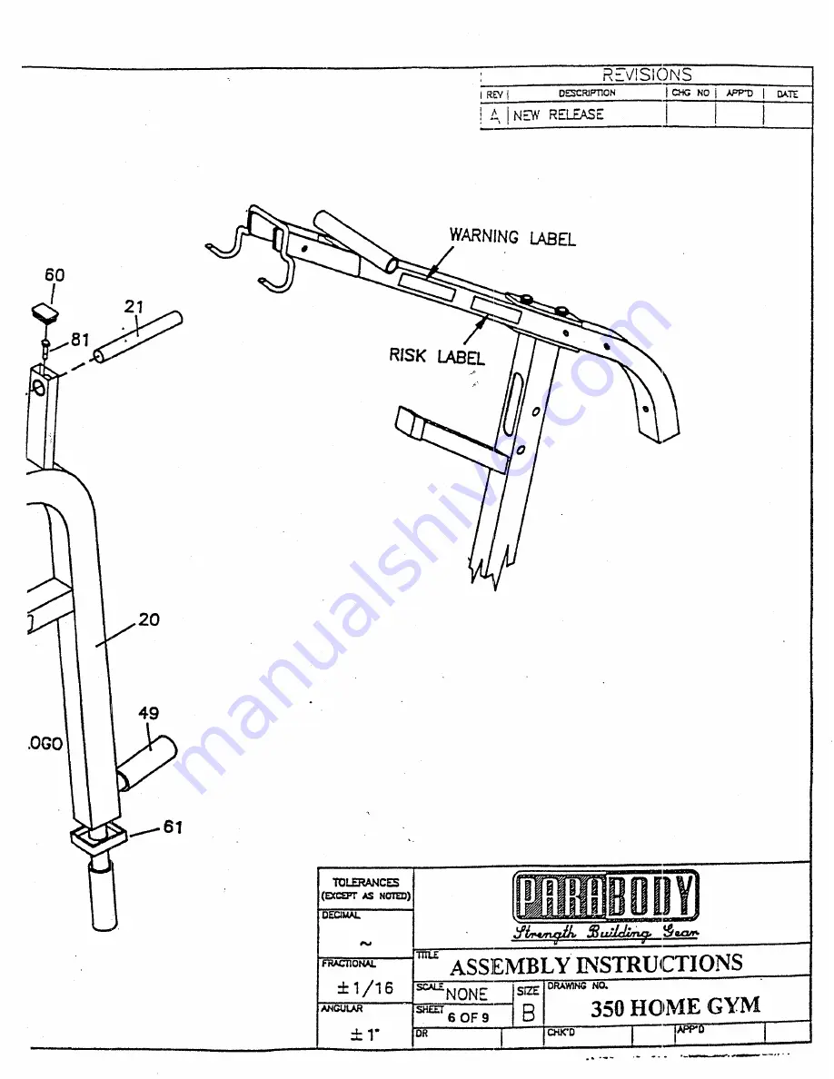 ParaBody 350 HOME GYM Скачать руководство пользователя страница 19