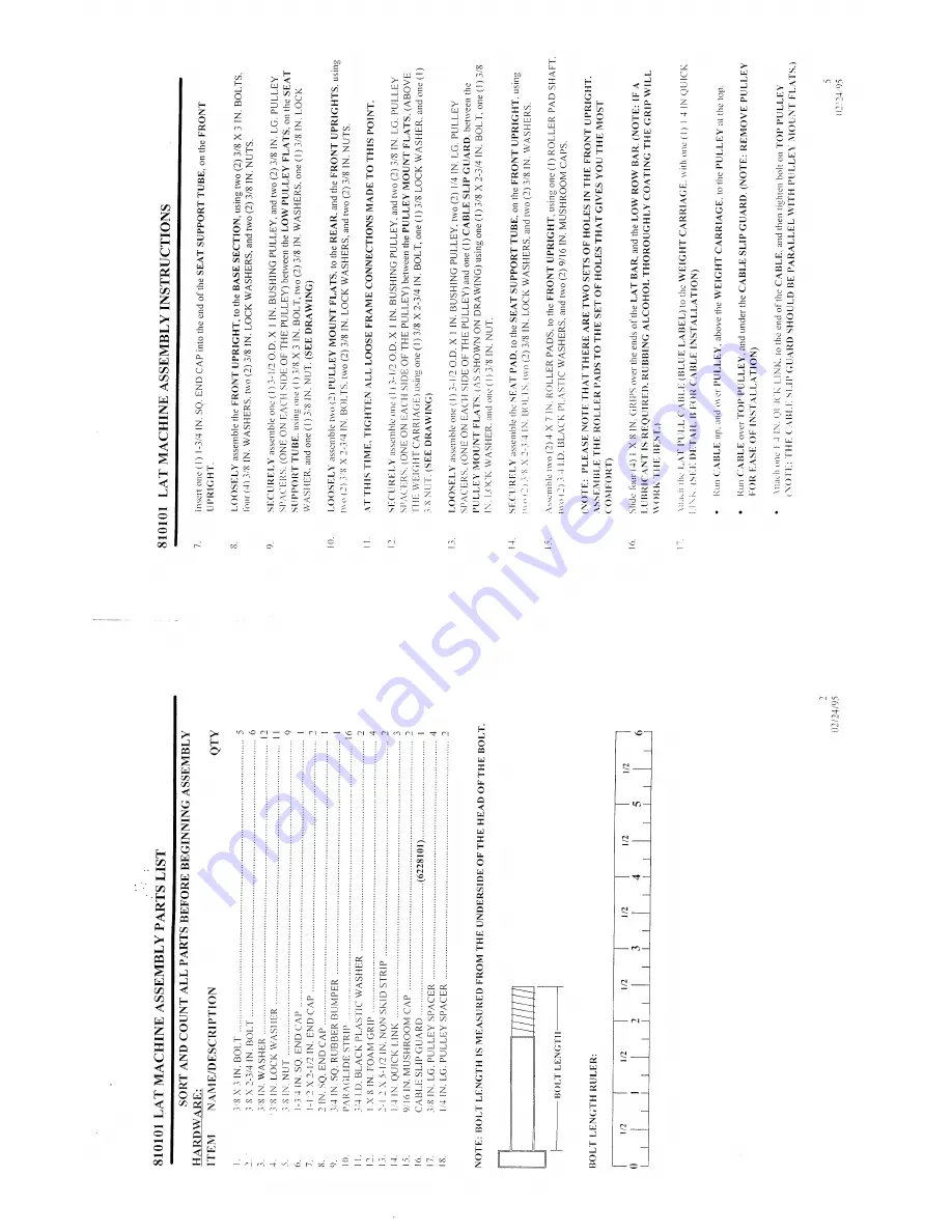 ParaBody 810101 Assembly Instruction Sheet Download Page 2