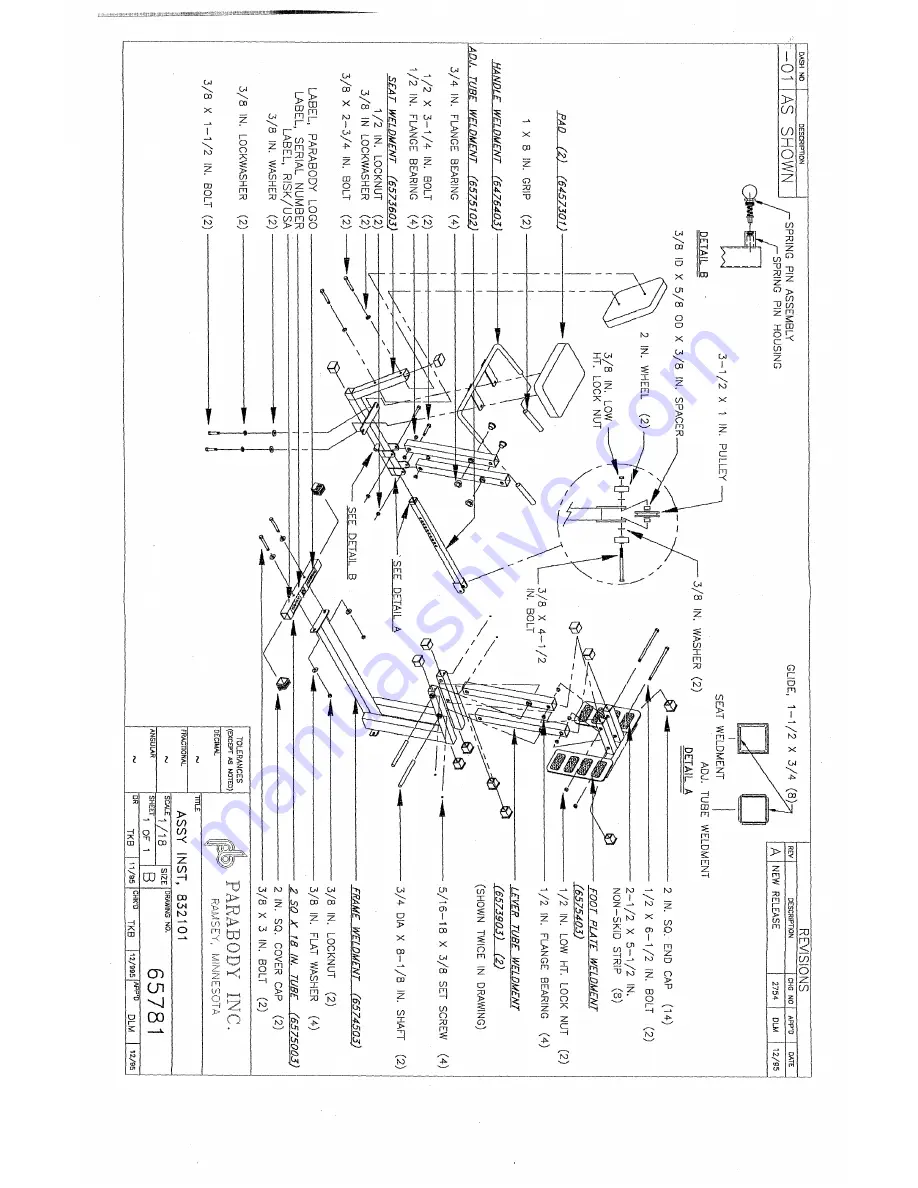 ParaBody 832101 Скачать руководство пользователя страница 3