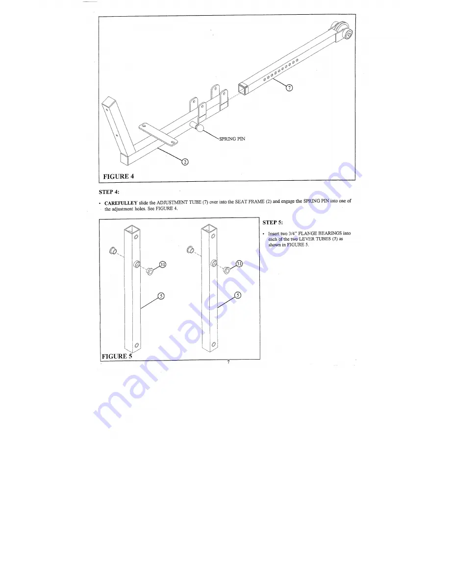 ParaBody Leg Press 100101 Assembly Instructions Manual Download Page 7