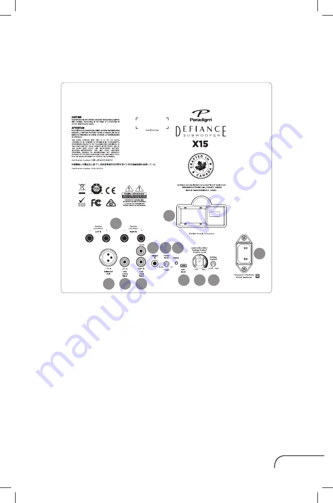 Paradigm Defiance X15 Owner'S Manual Download Page 59