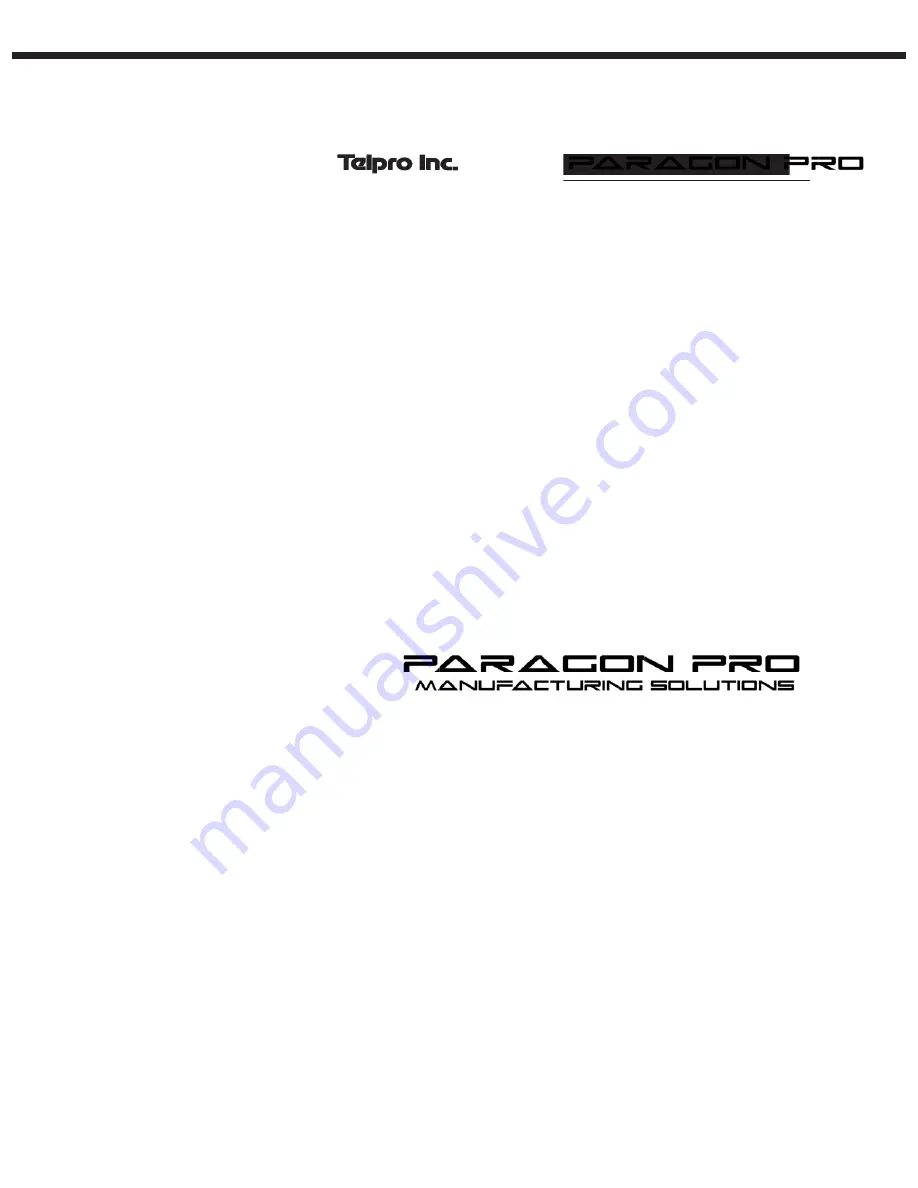 Paragon Pro Tele-Tower 14-25 Operator'S Manual Download Page 2