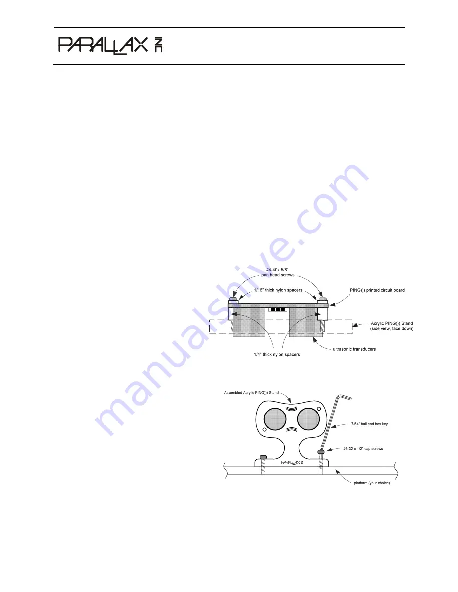 Parallax Acrylic PING))) 725-32008 Скачать руководство пользователя страница 1