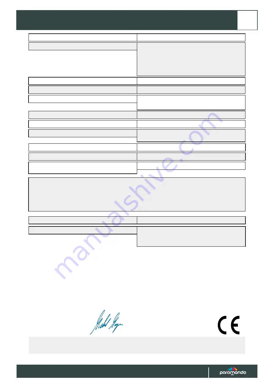 paramondo Curve 2000 Installation Instructions Manual Download Page 41