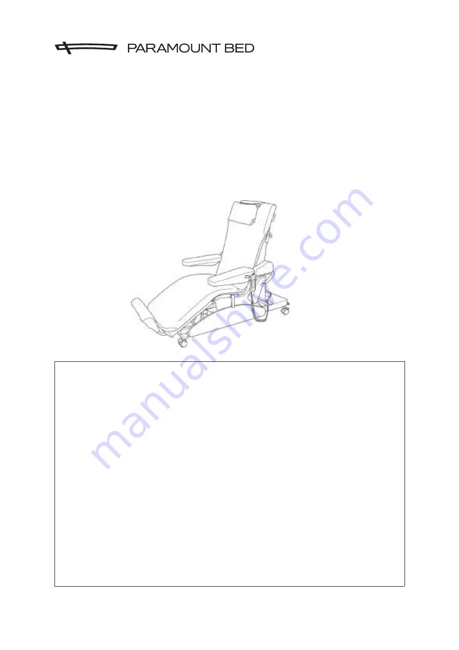 PARAMOUNT BED L'za Series Instruction Manual Download Page 1