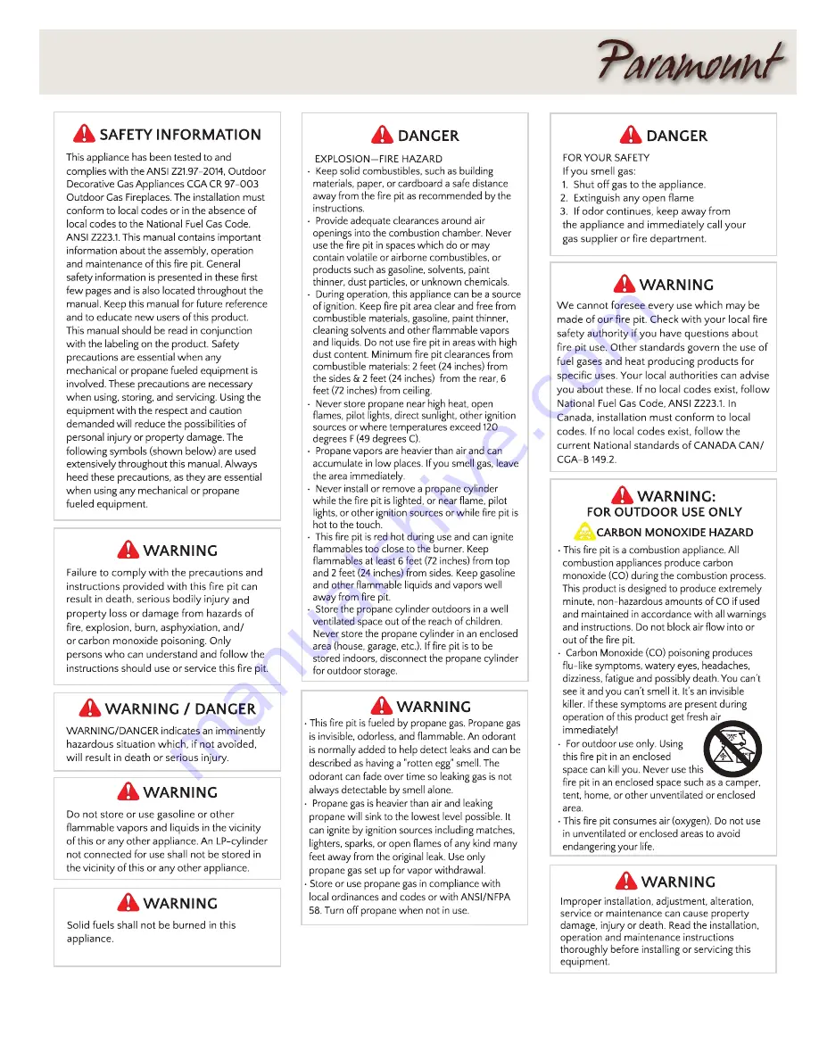 Paramount Fitness 63459 Installation Precautions Download Page 4