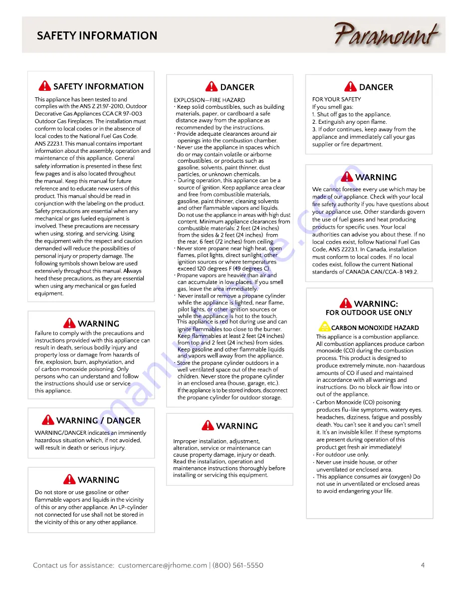 Paramount Fitness FR1010-T-1 mini Instructions And Owner'S Manual Download Page 4