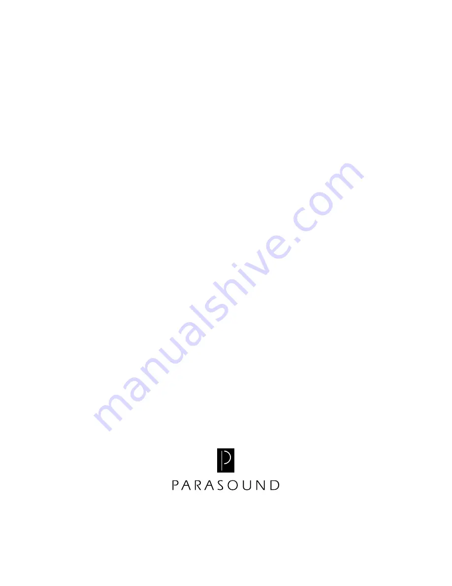 Parasound D/AC-1100 HD Owner'S Manual Download Page 6