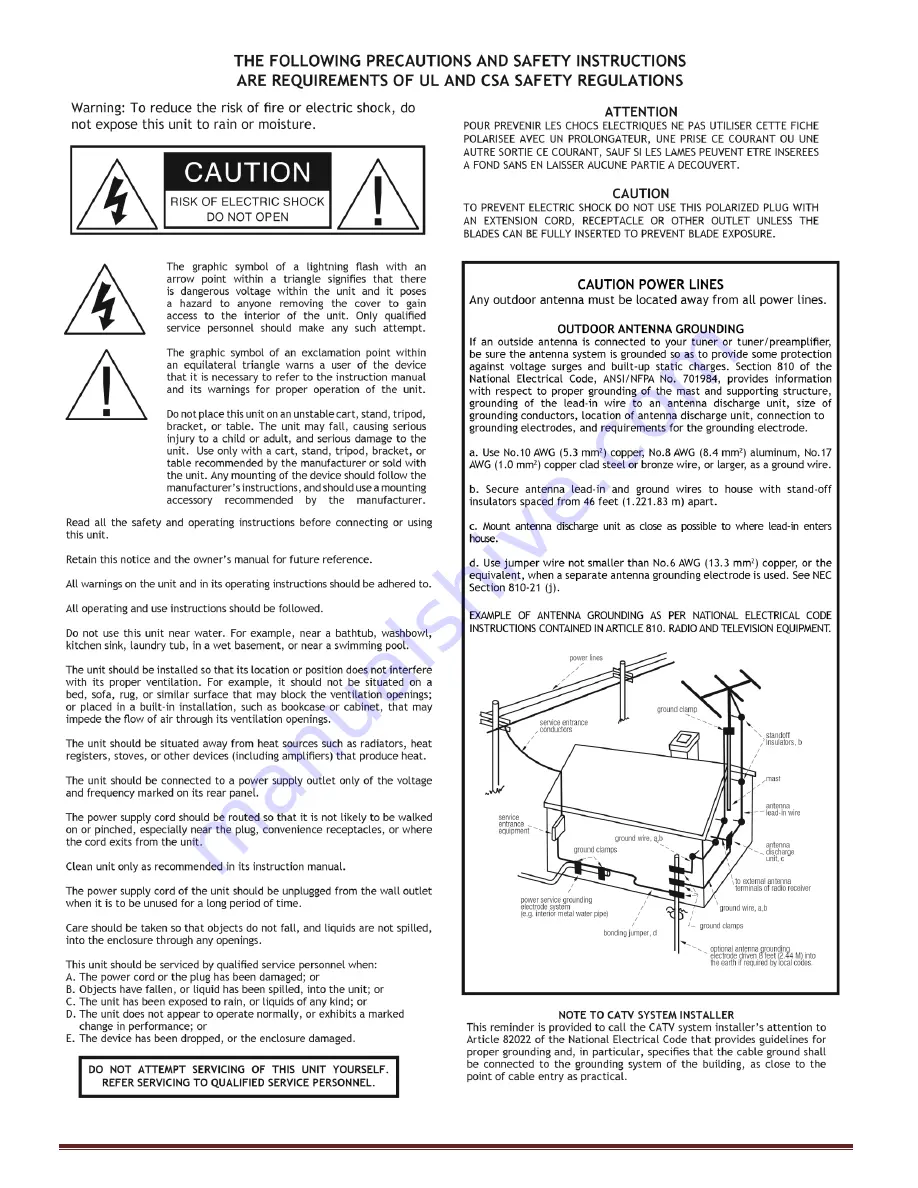 Parasound ZoneMaster 250 Owner'S Manual Download Page 3