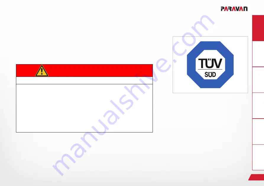 Paravan WHEELCHAIR Series Operating Instructions Manual Download Page 35