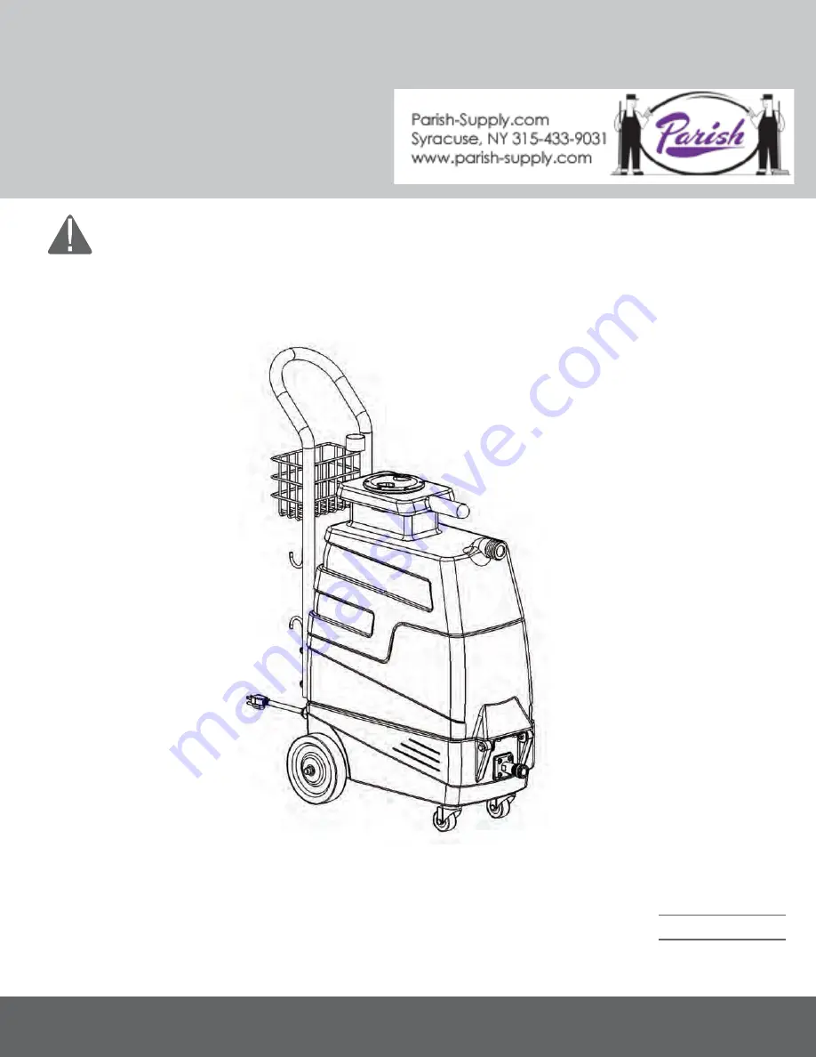 Parish Supply 8070 Mytee-Lite Instructions For Use Manual Download Page 1