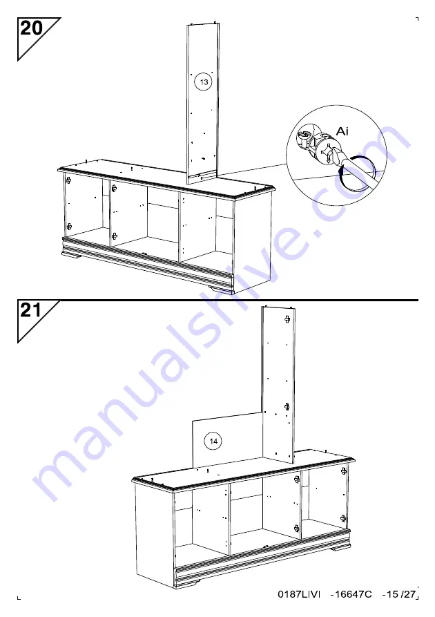 Parisot Meubles 0187LIVI Assembly Manual Download Page 15