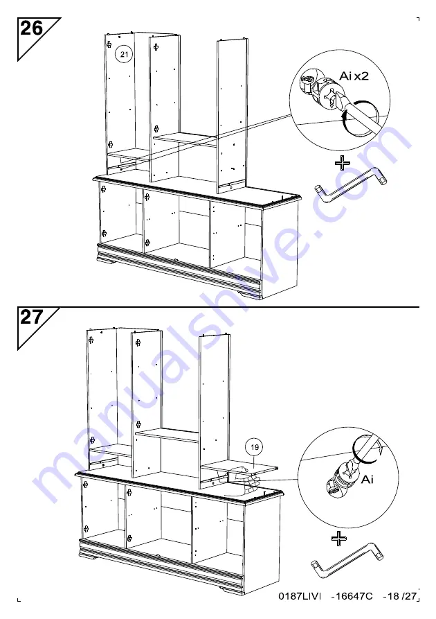 Parisot Meubles 0187LIVI Assembly Manual Download Page 18