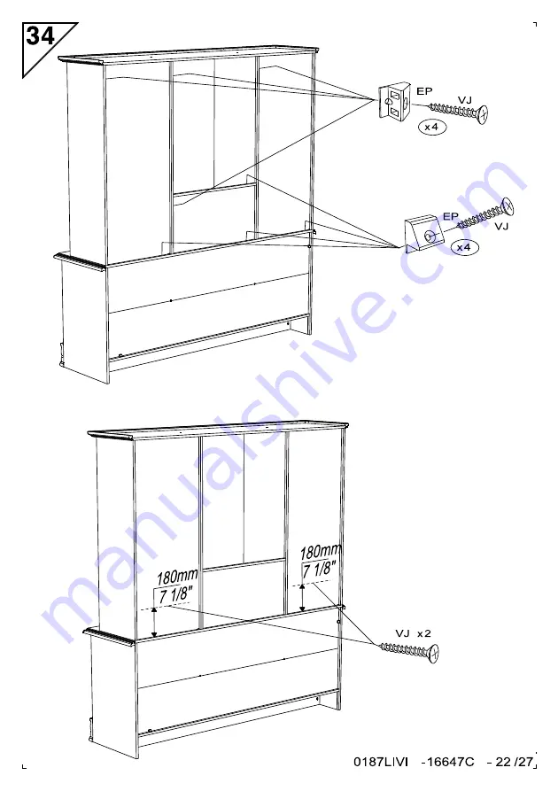 Parisot Meubles 0187LIVI Assembly Manual Download Page 22