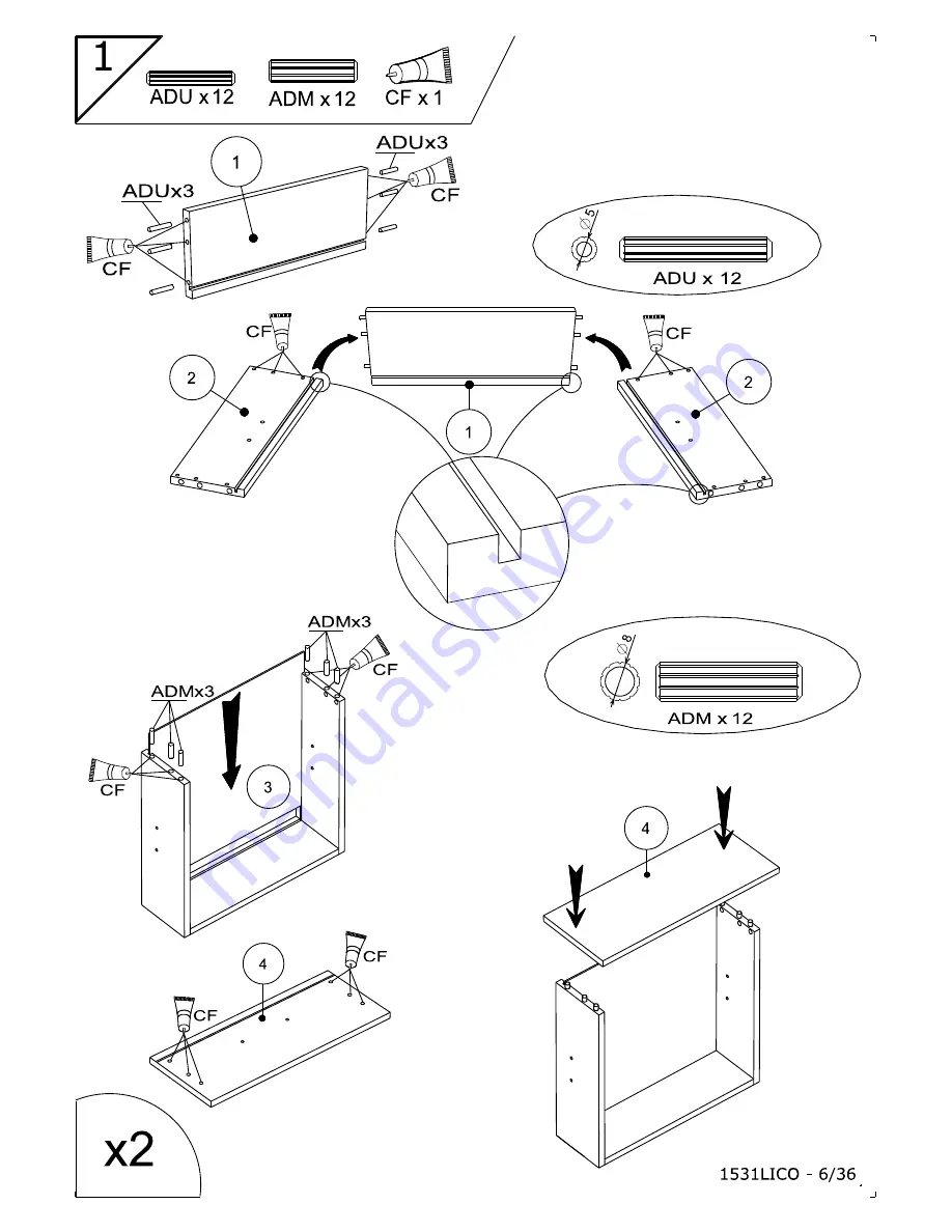 PARISOT 1531LICO Assembly Instructions Manual Download Page 6