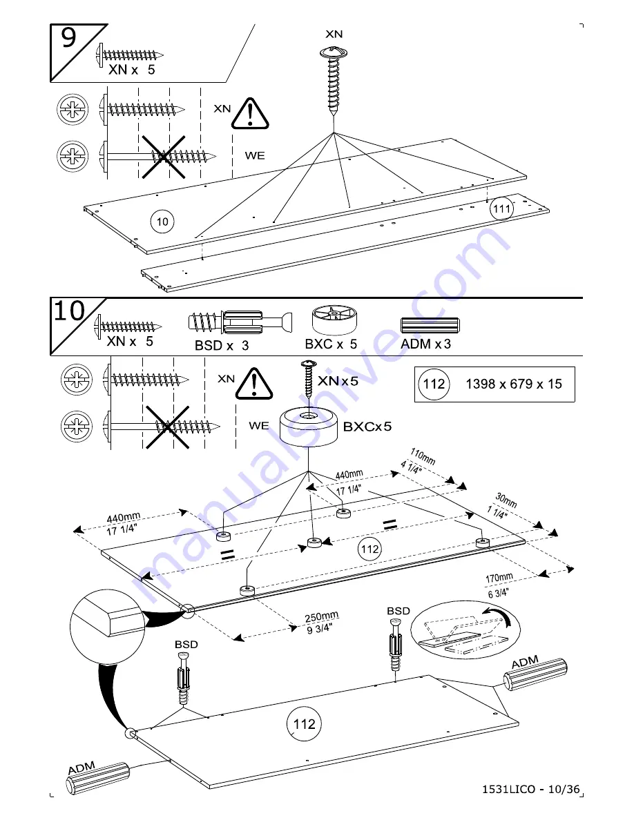 PARISOT 1531LICO Assembly Instructions Manual Download Page 10