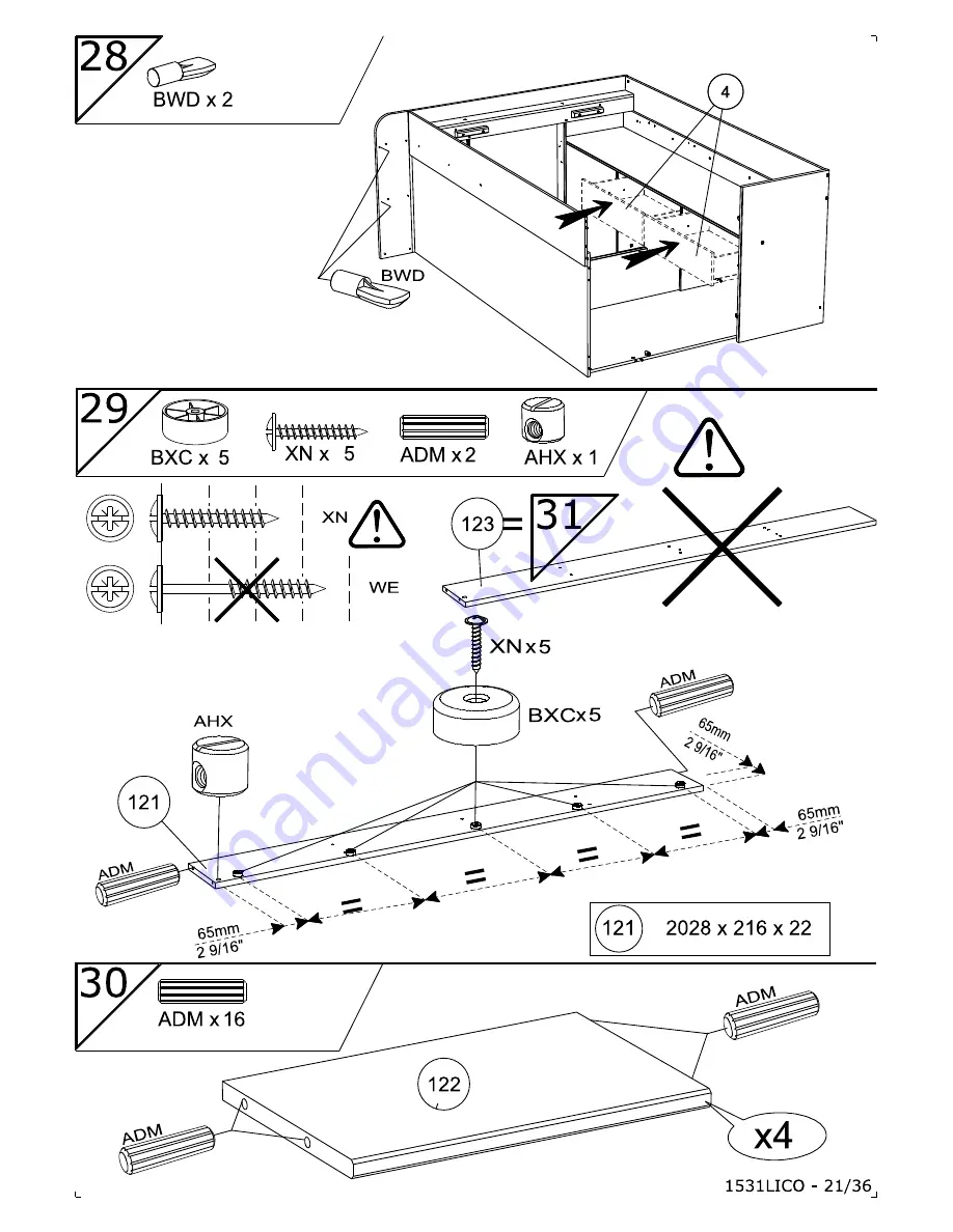 PARISOT 1531LICO Assembly Instructions Manual Download Page 21