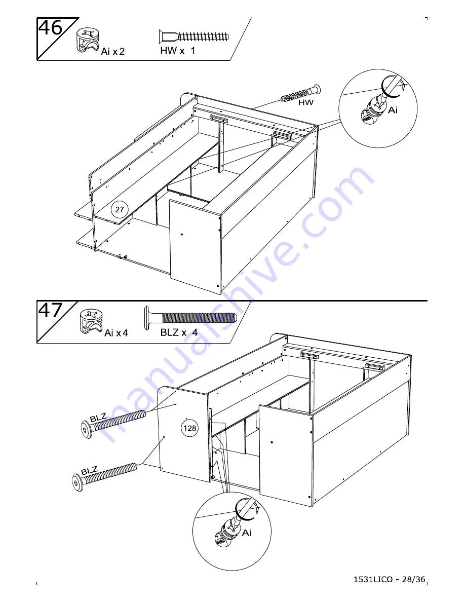 PARISOT 1531LICO Assembly Instructions Manual Download Page 28