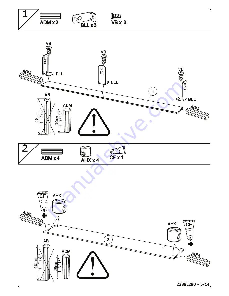 PARISOT 2338L290 Assembly Instructions Manual Download Page 5