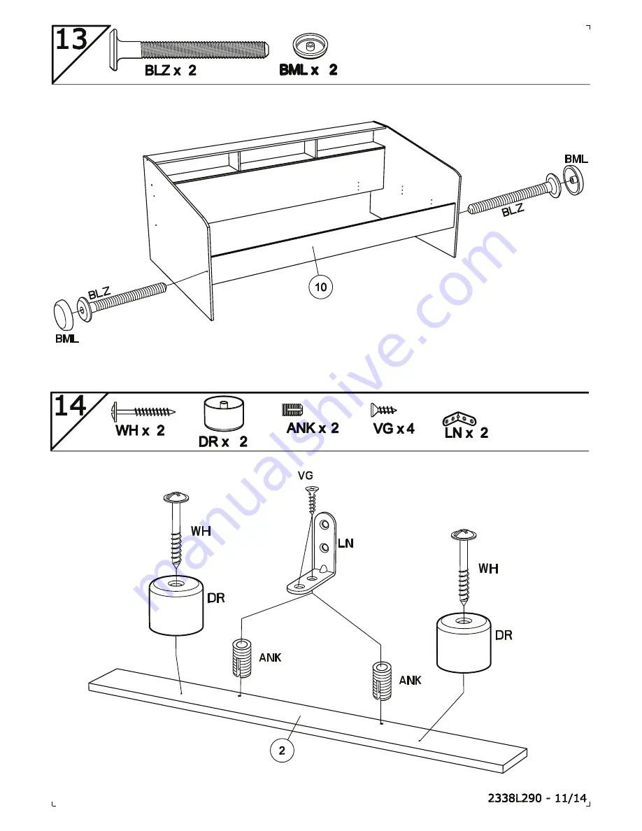 PARISOT 2338L290 Assembly Instructions Manual Download Page 11