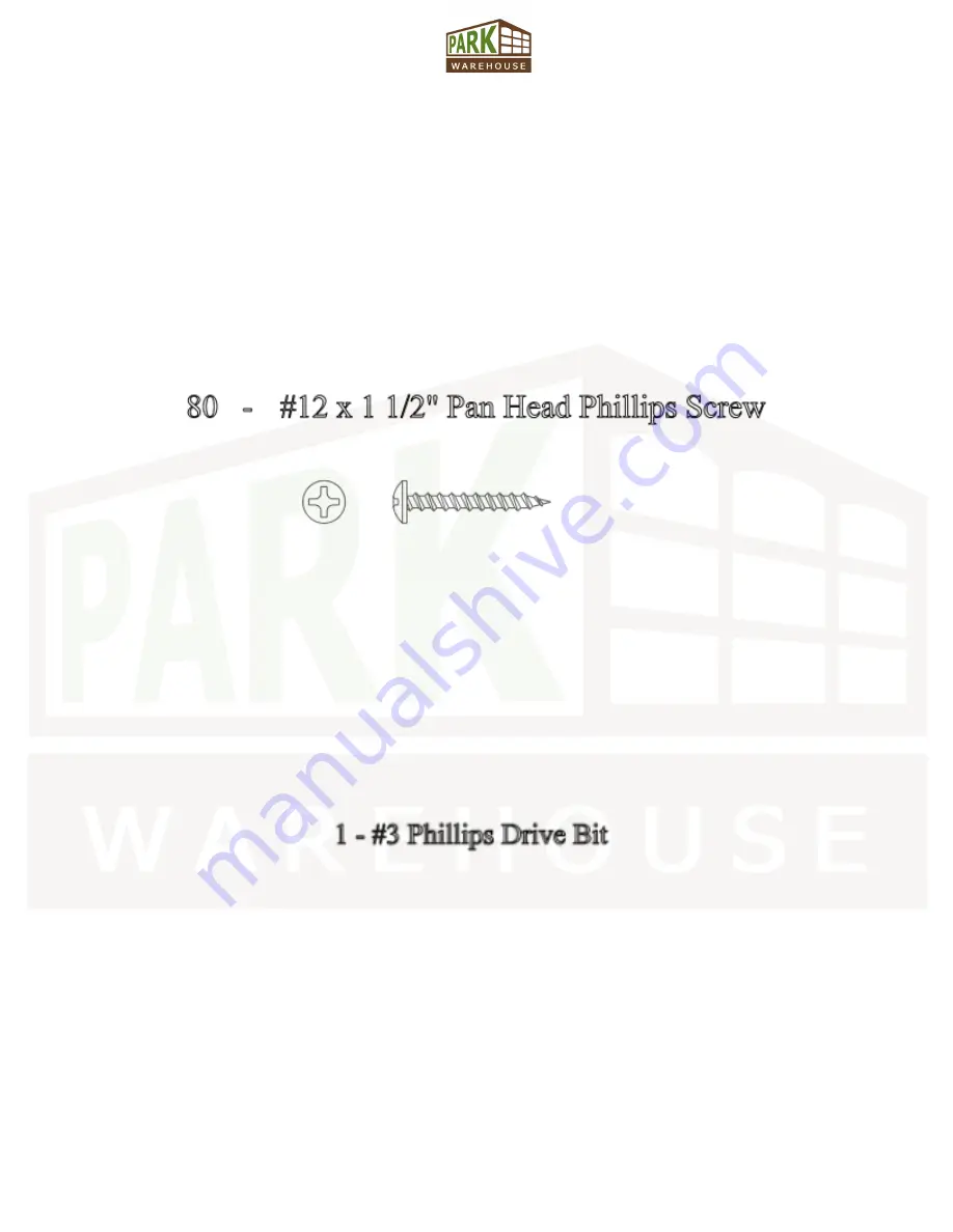 PARK WAREHOUSE Cambridge Assembly Instructions Manual Download Page 3