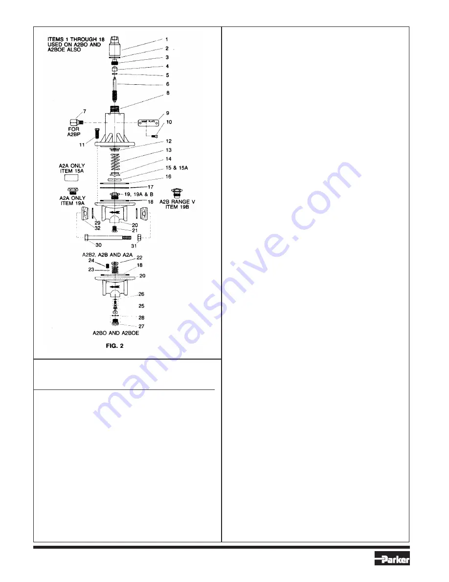 Parker A2B Bulletin Download Page 2